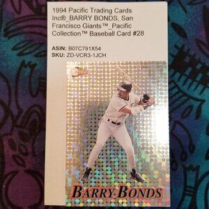 1994 Pacific Trading Cards Inc®BARRY BONDS, San Francisco Giants™